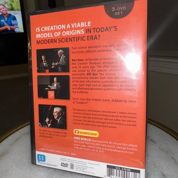 Bill Nye Debates Ken Ham 3-DVD Set - Picture 2 of 5